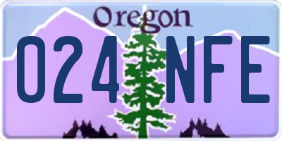 OR license plate 024NFE