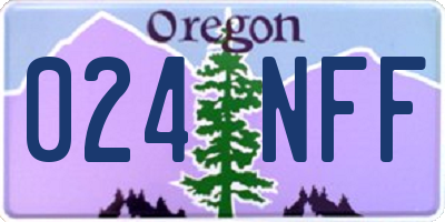 OR license plate 024NFF