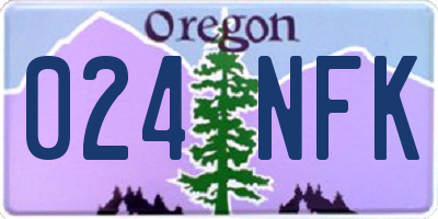 OR license plate 024NFK