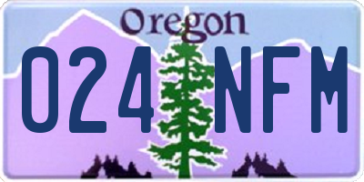 OR license plate 024NFM
