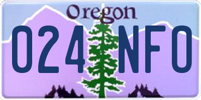 OR license plate 024NFO