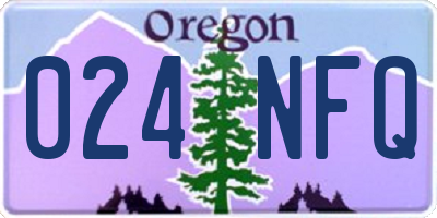OR license plate 024NFQ