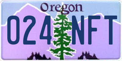 OR license plate 024NFT