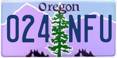 OR license plate 024NFU