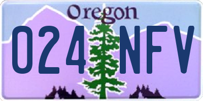 OR license plate 024NFV