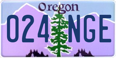 OR license plate 024NGE