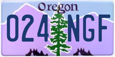 OR license plate 024NGF