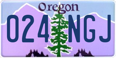 OR license plate 024NGJ