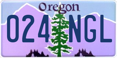 OR license plate 024NGL