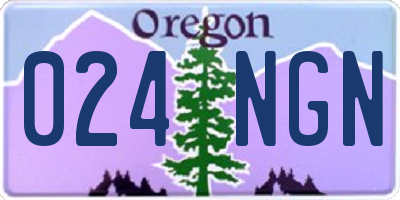 OR license plate 024NGN
