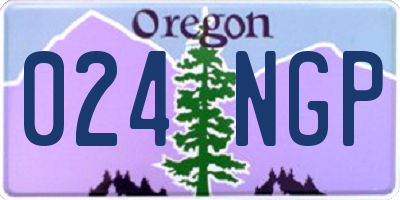 OR license plate 024NGP