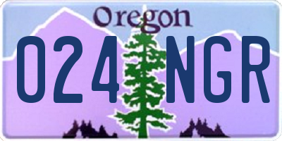 OR license plate 024NGR