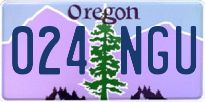 OR license plate 024NGU