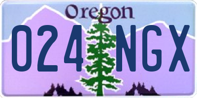 OR license plate 024NGX