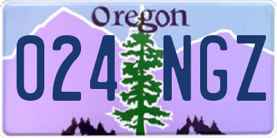 OR license plate 024NGZ