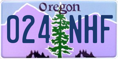 OR license plate 024NHF