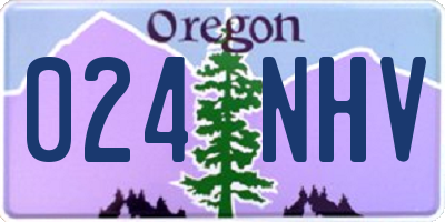 OR license plate 024NHV