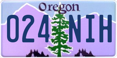 OR license plate 024NIH