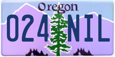OR license plate 024NIL