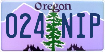 OR license plate 024NIP