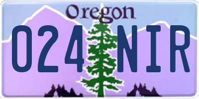 OR license plate 024NIR