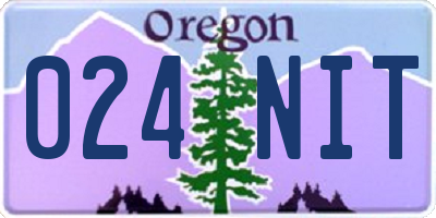 OR license plate 024NIT