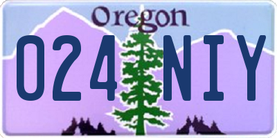 OR license plate 024NIY
