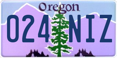 OR license plate 024NIZ