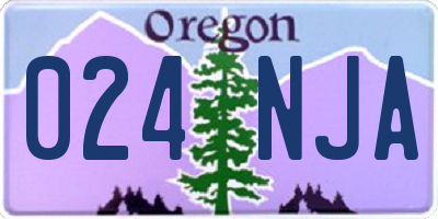 OR license plate 024NJA