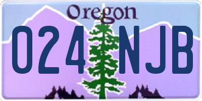OR license plate 024NJB