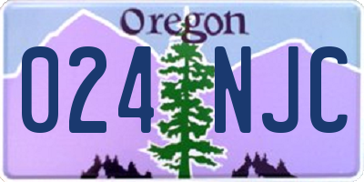 OR license plate 024NJC
