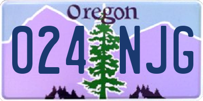 OR license plate 024NJG
