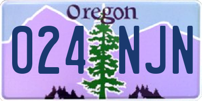 OR license plate 024NJN