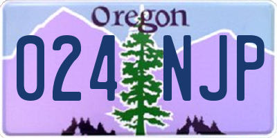 OR license plate 024NJP