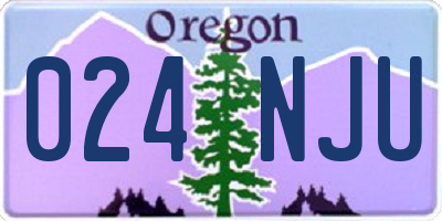 OR license plate 024NJU