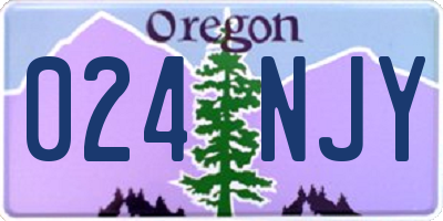 OR license plate 024NJY