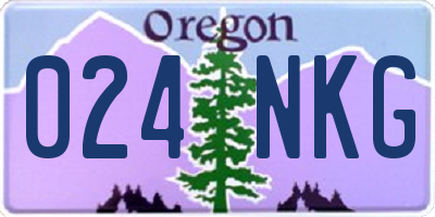 OR license plate 024NKG