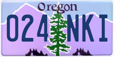 OR license plate 024NKI
