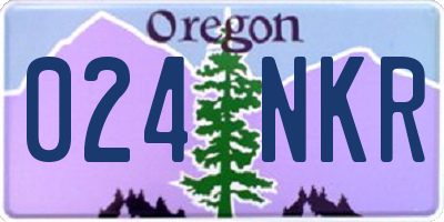 OR license plate 024NKR