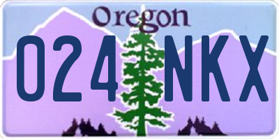 OR license plate 024NKX