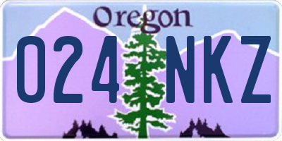 OR license plate 024NKZ