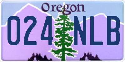 OR license plate 024NLB