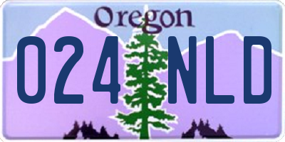 OR license plate 024NLD