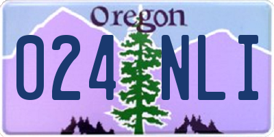 OR license plate 024NLI
