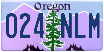 OR license plate 024NLM
