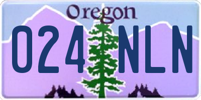 OR license plate 024NLN