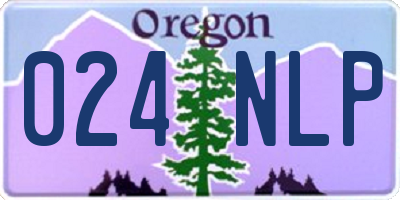 OR license plate 024NLP