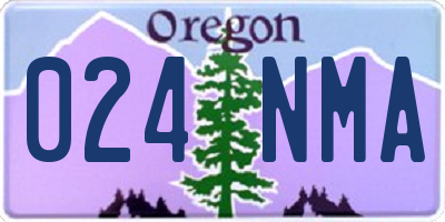 OR license plate 024NMA