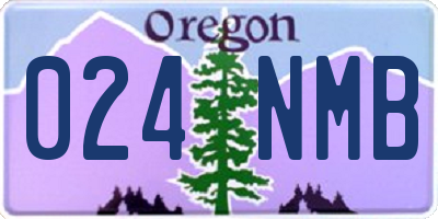 OR license plate 024NMB