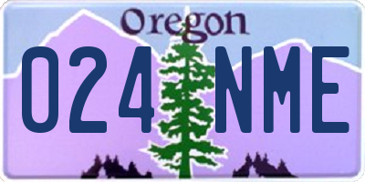 OR license plate 024NME
